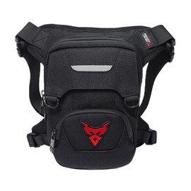 Reflective Thigh Bag,Motorcycle Drop Leg Bag,Expandable Storage Hip Leg Bag Pouch for Cycling Hiking Camping Fishing Travel Outdoor (Red)