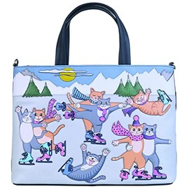 Mala Leather Skating Cats Collection Leather Grab/Cross Body Bag 7293_84