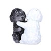 Hugging Maltese Puppy Magnetic Ceramic Salt and Pepper Shakers Set