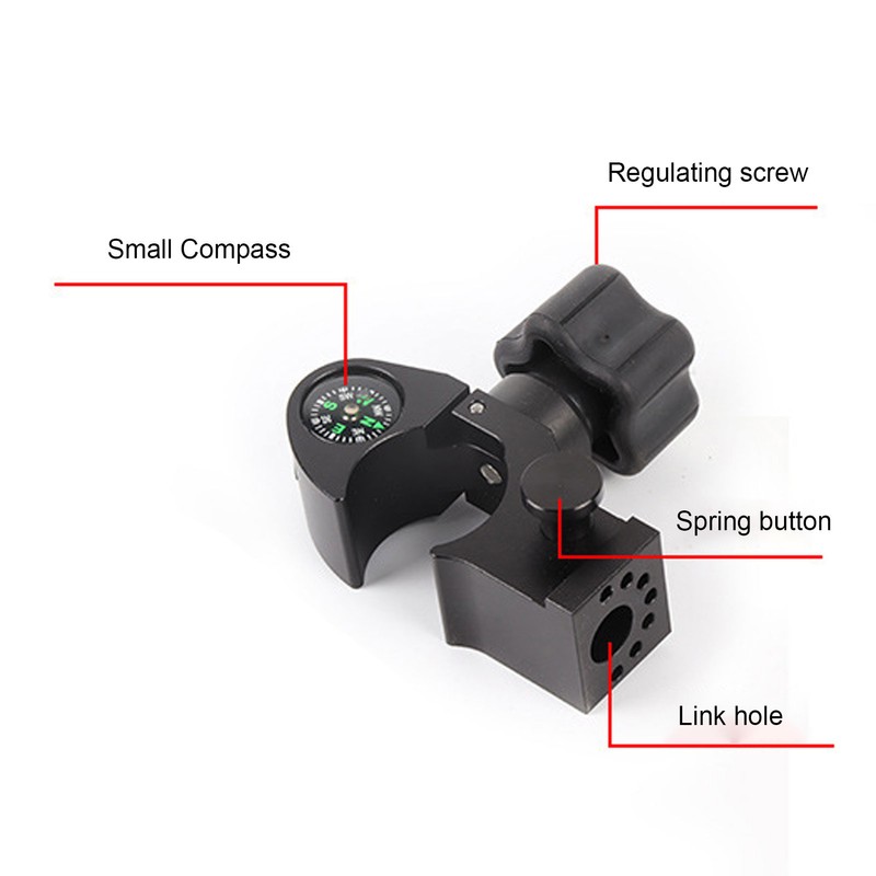 32mm Range Pole Cradle Bracket Aluminum Alloy Universal Portable Data