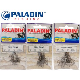 15 ARTIFICIAL BAIT Spin Snap Trick Fish Pendant for Fishing Hair Rigs, Quick Change, suitable for Pike, Zander, Perch and Trout, Fishing Spinning Rods, Size: M