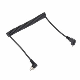 2.5 mm to Male Flash PC Sync Cable, Male to Male M-M Flash PC Sync Cable Cord with Screw Lock Compatible with Many Kinds of Cameras and Flash Triggers
