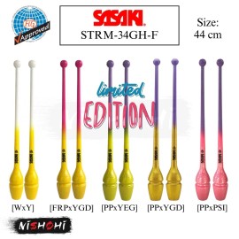 SASAKI - STRM-34GH-F - Limited Edition Gradation Rubber Clubs - Rhythmic Gymnast - Purple x Yellow Gold [PPxYGD], Rhythmic Gymnastics