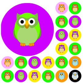 900 Colourful Mini Owls 10mm Spot Reward Stickers for Teachers and Planner Charts
