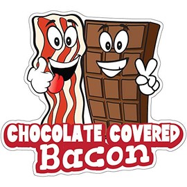 SignMission Chocolate Covered Bacon 2 12" Decal Concession Stand Food Truck Sticker, Size