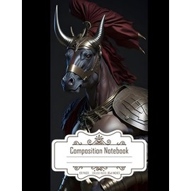Composition Notebook College Ruled: Centaur in Spartan Armor, Mythical Hybrid Journal, Size 8.5x11 Inches, 120 Pages