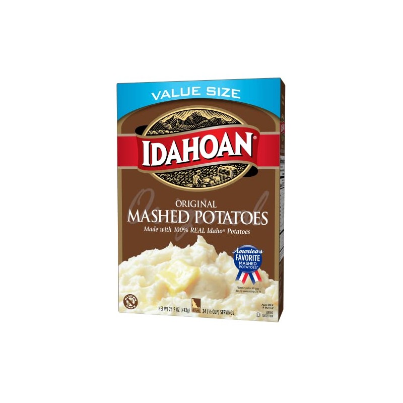 Idahoan Mashed Potatoes, Original, 26.2 Ounce (Pack of 8)