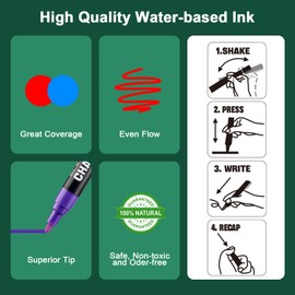 SILENART Chalk Markers - Vibrant 8 Pack - White Dry Erase Markers Pen - Liquid Chalk Markers for Blackboard Chalk Board Windows Glass Acrylic Calendar Board - Erasable Chalk Marker - White