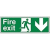 Fire Exit - Fire Exit Arrow Down - 300 X