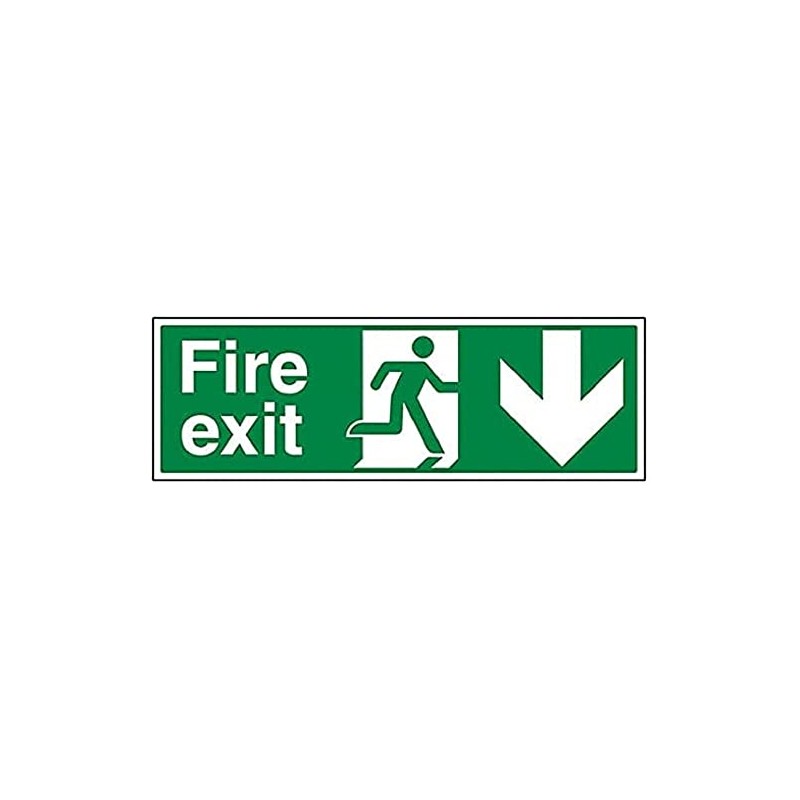 Fire Exit - Fire Exit Arrow Down - 300 X
