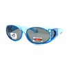 SA106 Womens Rhinestone Polarized Oval Fit Over Sunglasses Blue