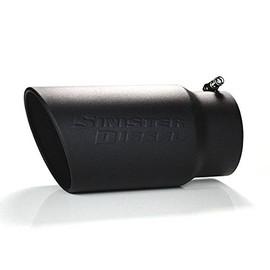 Sinister Diesel Black Ceramic Coated Stainless Steel Exhaust Tip - 5" Inlet, 6" Outlet – Easy Install