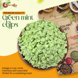 NY Spice Shop Mint Baking Chips - 1 Pound Delicious Mini Chocolate Chips - Fresh Green Mint Chips - Green Chocolate Chips