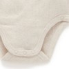 Purebaby Pointelle Long Sleeve Wrap Bodysuit - Wheat Melange, 000