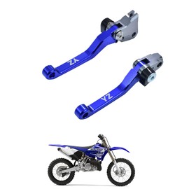 KZLM Motorcycle Billet Foldable Brake Clutch Lever Handle CNC Aluminum Pivot for YZ125/YZ250 15-22 YZ250F/YZ450F/YZ426F 09-22 YZ125X 17-22 YZ250X 16-22 YZ250FX 20-22 YZ450FX 19-22(Blue)