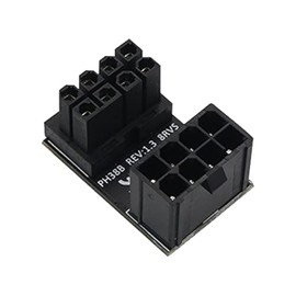 WLGQ ATX Female to Male 8pin RVS 180 Degree Angled Adapter for Desktops Graphics Card