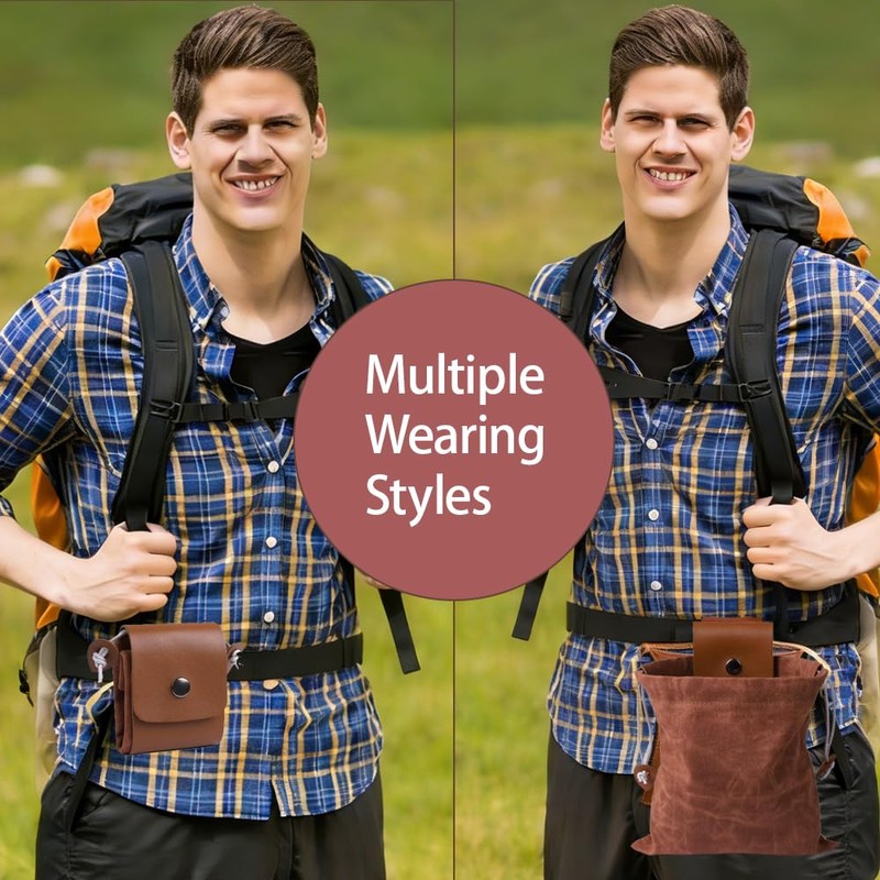 YXNIDNAJWINGO Collapsible Foraging Bag – Waxed Canvas Mushroom & Berry