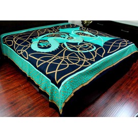 Celtic Dragon Tapestry-Coverlet-Bedspread-Home Decor