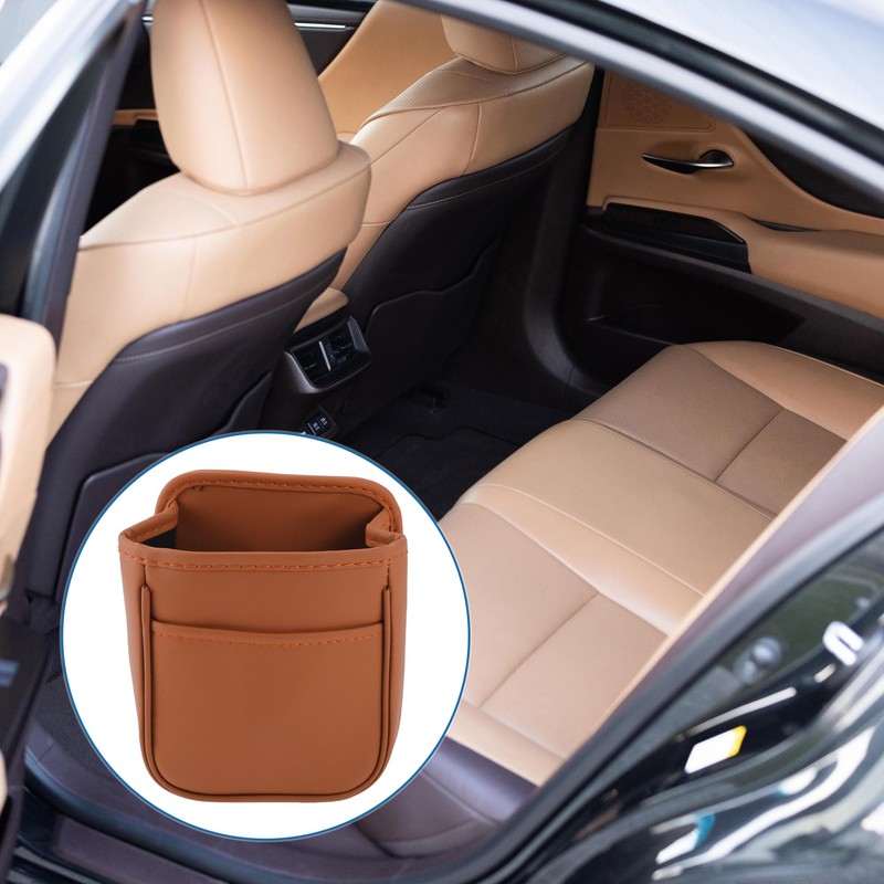 A ABSOPRO Car Trash Can Portable and Hanging 5.9" Length