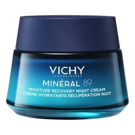 Vichy Minral 89 Crema Hidratante y Reparadora De Noche con Melatonina Pura para Todo Tipo De Piel, 50ml                                               