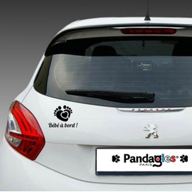 Baby on Board Car Sticker - Vinyl Sticker for Little Baby Feet - Baby on Board - Teether - Baby Socket Cover (Black)