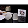 AMOYSTONE Selenite - Portavelas de cristal redondo para velas de