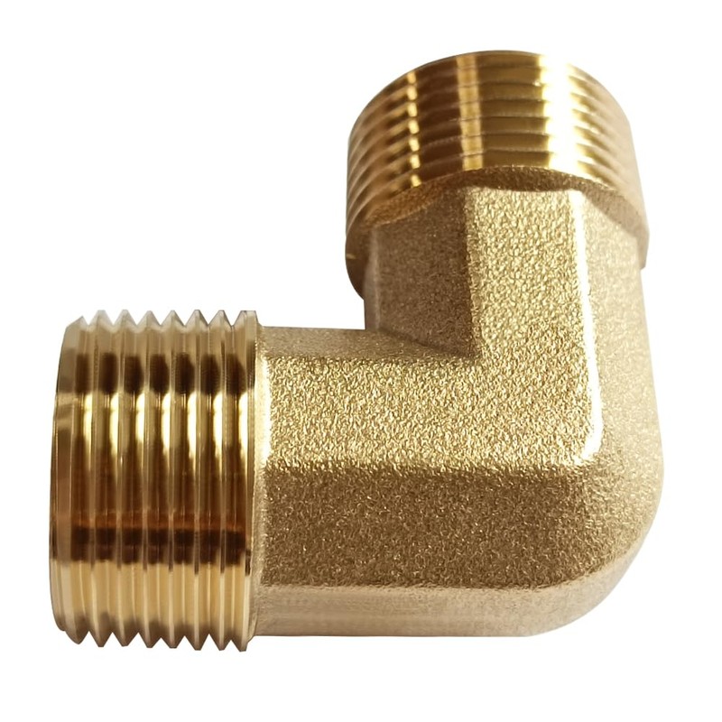 Uenede 2PCS Brass Elbow Pipe Fitting 3/4" NPT Male x