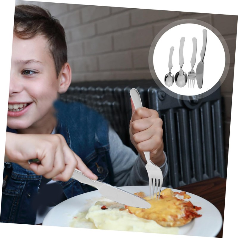 MAGICLULU 1 Set Stainless Steel Cutlery Set Forks and Spoons