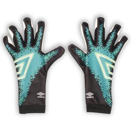Umbro Adult Neo League Goalkeeper Glove, Black/White/Teal, Size 10