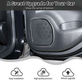 HTHE Door Speaker Horn Trim Cover Compatible with Jeep Grand Cherokee 2011-2012 Interior Accessories(2007-2010) (4Pcs/Set,ABS)