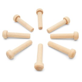 Wood Axle Pegs 1-1/4-inch, Pack of 50 Mini Wooden Peg for Wood Train Craft, Fits 1/4-inch Hole Wooden Wheels for Crafts, by Woodpeckers