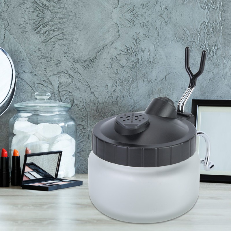 Airbrush Cleaning Pot Glass Steel and Plastic Made Paint Cleaning