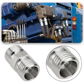 VGOL 1 x M14 x 1.5 Hydraulic Adapter Hose Thread Connector Suitable for Various Hydraulic Systems and Small Excavators Silver