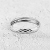 TJC 9ct White Gold Stackable Band Ring for Women Size