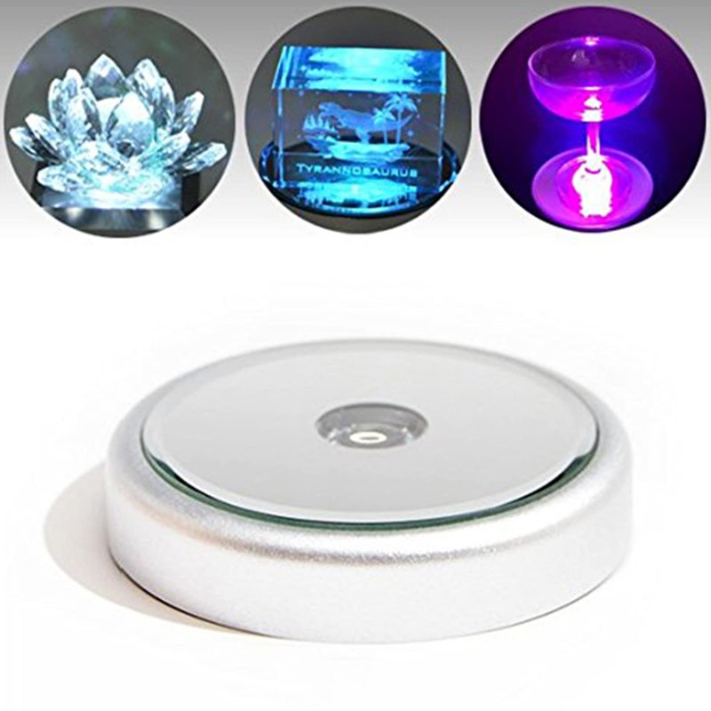 NKLS-3SL Luminous Coaster [Round Shape for Herbarium (Silver)] Display Figure