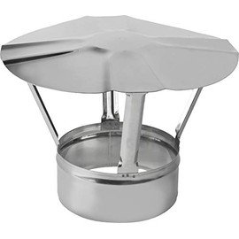 Stainless Steel Flue Pipe Chimney Attachment Stove Knee Stove Pipe Exhaust Pipes Rosette Rain Hat Pipe Bow T-Piece Chimney Hood Base Plate (DN 120 mm, Rain Cover)