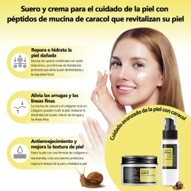 Pack Sérum y Crema Facial Baba de Caracol 100ML Antiarrugas e Hidratante