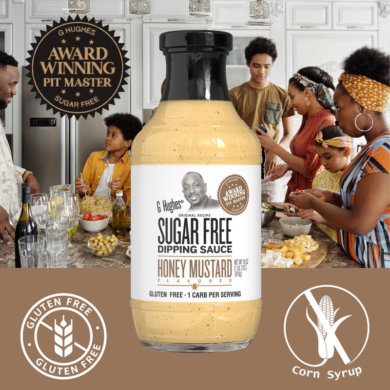 G Hughes Sugar Free Honey Mustard Dipping Sauce - Sugar