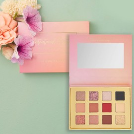 bellapierre- Paleta de citrinos de Lindsey Stirling  Paleta de sombras de ojos de 12 colores con infusión de cristal de citrino  No tóxica            