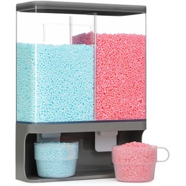 Laundry Detergent Dispenser, Conworld Wall-Mounted Scent Booster Beads Dispenser for Laundry Room Organization and Storage, Rice Dispenser, Suitable for Laundry Beads, Stain Remover Powder, Grey