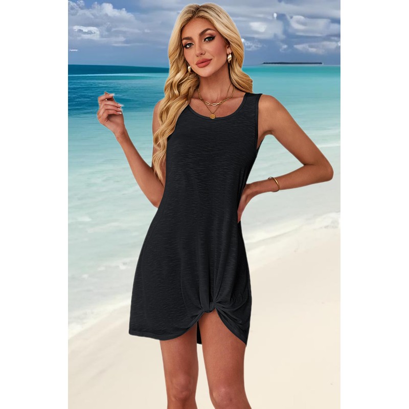 Halife Swim Cover Up for Women Soft Sleeveless Twist Basic