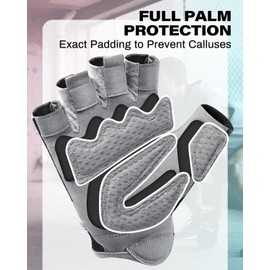 VINSGUIR Gym Gloves for Women, Weight Lifting Gloves for Gym, Cycling, Exercise, Fitness and Training, with Excellent Grip and Cushion Pads (Black, M)