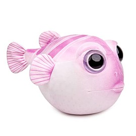 ZHONGXIN MADE Cute Pufferfish Plush - Soft Lifelike 13inch Pink Pufferfish Stuffed Animal, Simulation Pattern Pink Puffers Stuffed Toys Dolls, Gifts for Kids