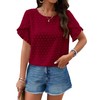 PRETTYGARDEN Woman Spring Fashion Tops 2025 Short Sleeve Crewneck Swiss
