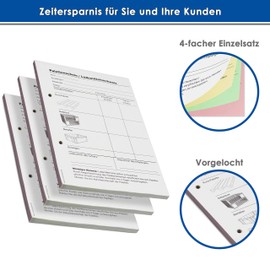 mashpaper 3 x Pallet Note Pad Self-Copying Portrait Format DIN A5 250611