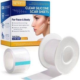 Parche de Silicona para Cicatrices Antiguas y Nuevas Silicone Scar Sheets - Mejora Apariencia de Marcas por Quemaduras, Queloides, Estrías y Acné Cinta de Silicona Reutilizable (Resultados Visibles en 2-3 Semanas) - 1 Rollo 2.5cmX1.5m