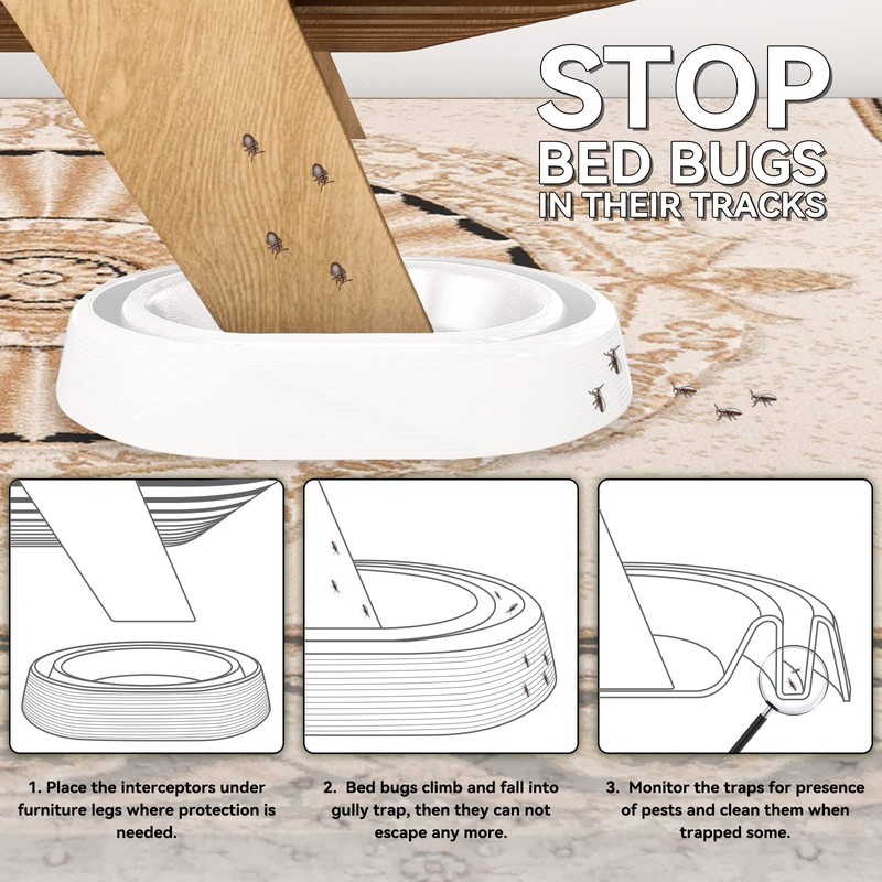 Bed Bug Interceptors, Bed Bug Interceptor Traps for Bed Legs