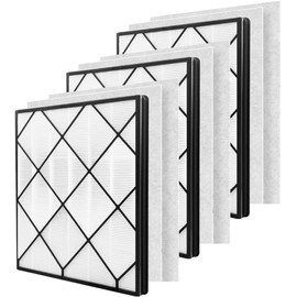 3 Pack Replacement Filters - for Shark Air Purifier 4 - Perfect Fit for Shark HE400, HE401, HE401C, HE401NP, HE402, HE402C, HE405, UA415 Models, part# HE4FKPET, HE4FKBAS, HE4FKPRO, 100356-chn-1
