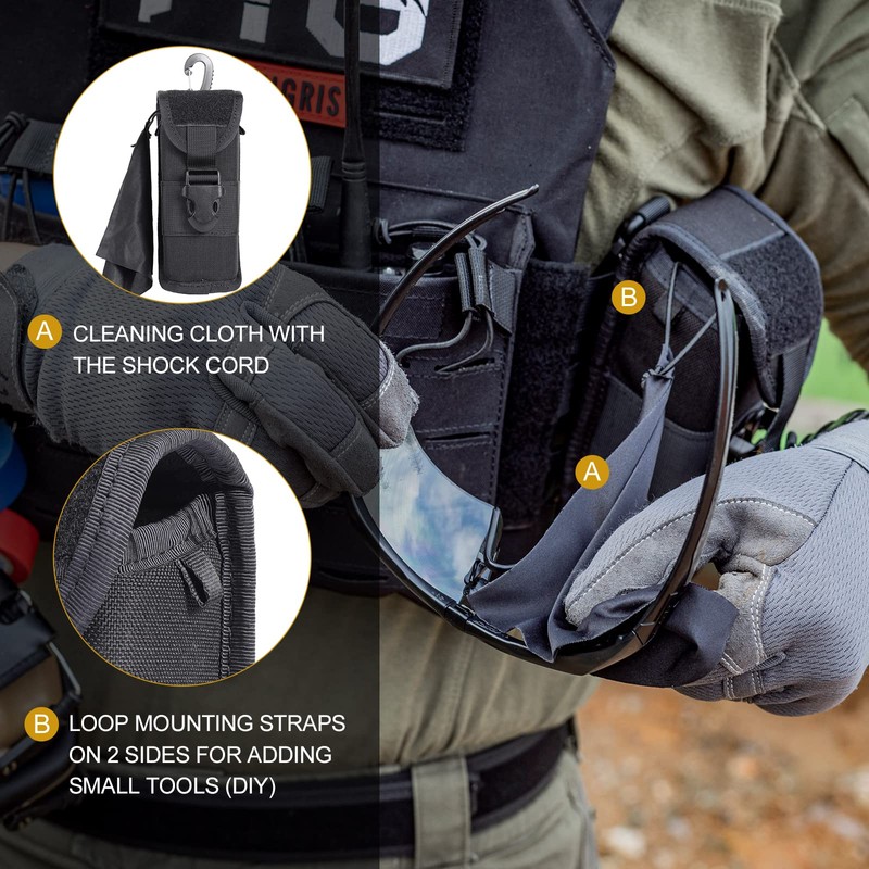 OneTigris MOLLE Eyeglasses Case with Buckle Hard Shell Sunglasses Storage