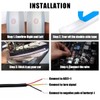 TEKSHINNY Car LED Strip Lights, 2Pcs 24 Inch Flexible LED